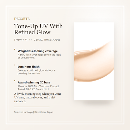 DECORTE UV Comfort Tone-Up CC SPF50+ PA++++ overview