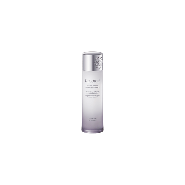 DECORTE Youth Power Essence Lotion single bottle centered on white background