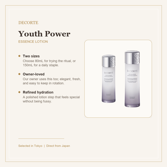 DECORTE Youth Power Essence Lotion two sizes clean image