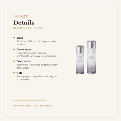 DECORTE Youth Power Essence Lotion clean details image