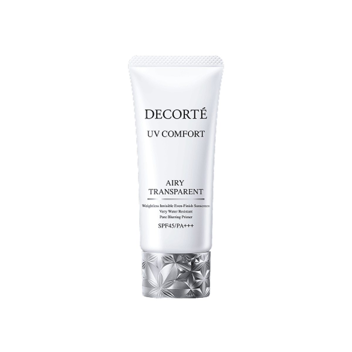 Decorte UV Comfort Airy Transparent SPF45 PA+++ 30mL on white background