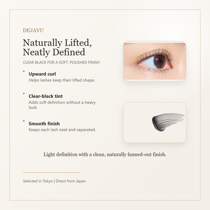 dejavu Lash Curl Keeper lifted clear-black finish and texture