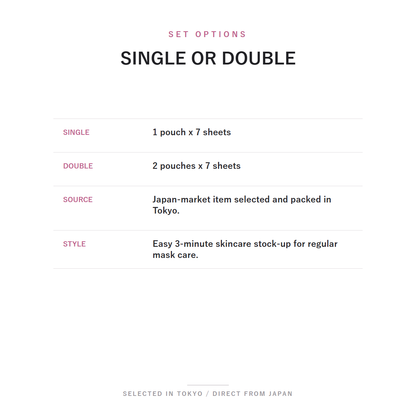 Derma Laser Super Pink Vitamin Mask 7 Sheets single double set options