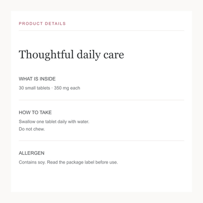 DHC Equol usage, contents and soy allergen
