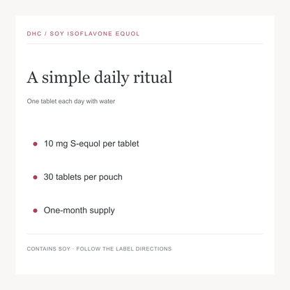 DHC Equol 10 mg S-equol per tablet and 30-day supply