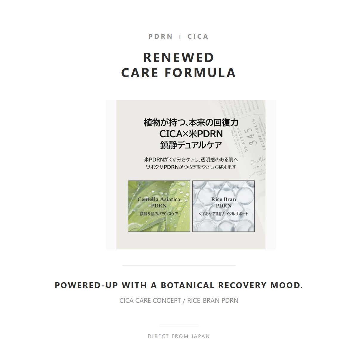 Dr.Althea 345 Relief Cream 50ml PDRN and Cica care concept