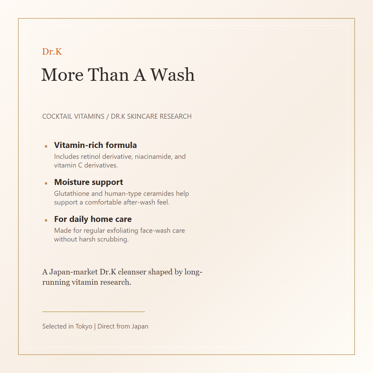 Dr.K ABC-G Peel Wash cocktail vitamins skincare support