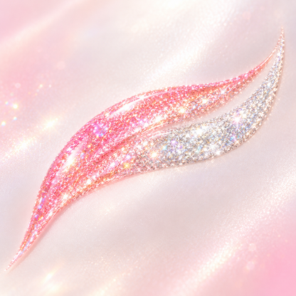Dazzle Pink pink-coral iridescent and silver glitter blend