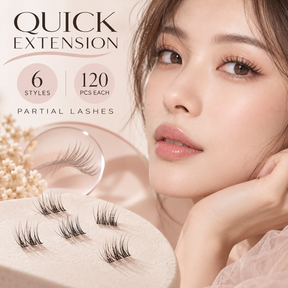 D-UP Quick Extension partial lashes feature