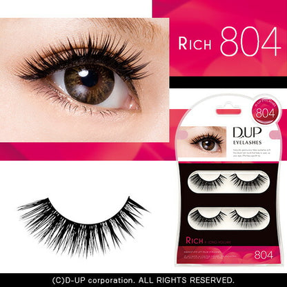 Pacote de cílios postiços de dois pares D-UP RICH 804