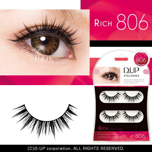 Pacote de cílios postiços de dois pares D-UP RICH 806