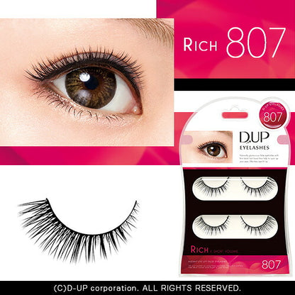 Pacote de cílios postiços de dois pares D-UP RICH 807