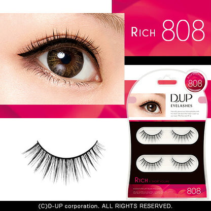 Pacote de cílios postiços de dois pares D-UP RICH 808