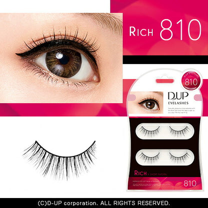 Pacote de cílios postiços de dois pares D-UP RICH 810