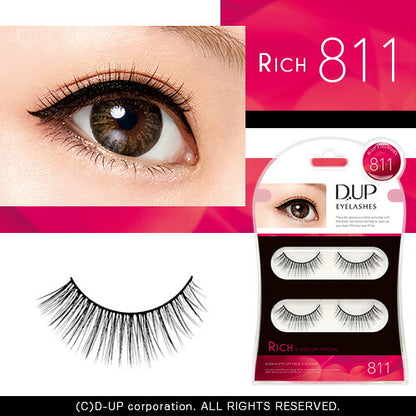 Pacote de cílios postiços de dois pares D-UP RICH 811