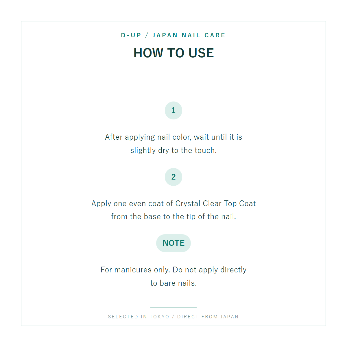 D-UP Crystal Clear Top Coat how to use