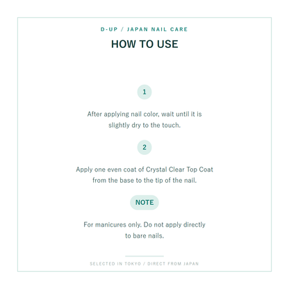 D-UP Crystal Clear Top Coat how to use