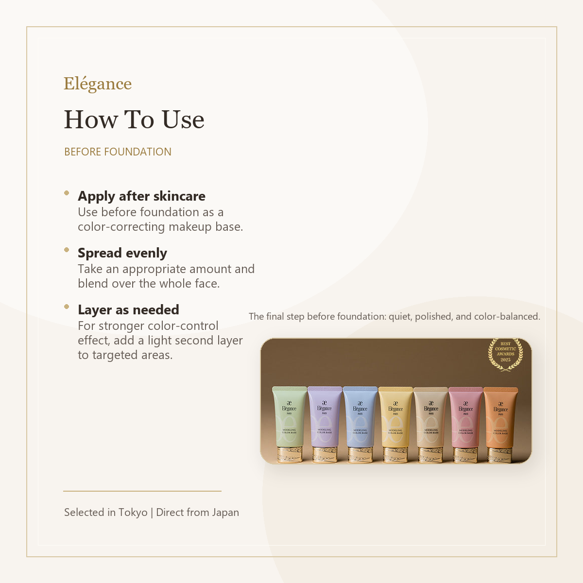 Elégance Modeling Color Base UV how to use with official finish image