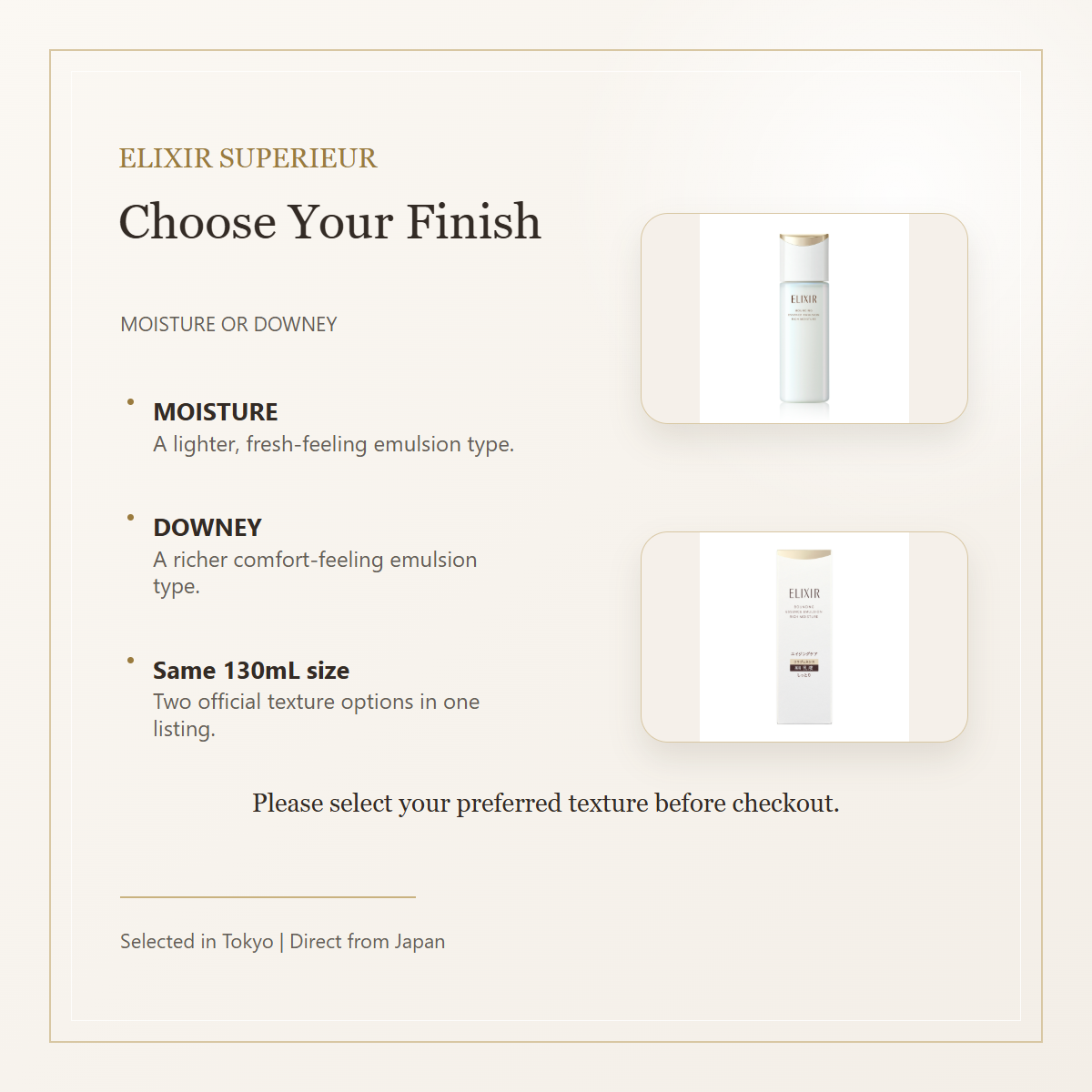 ELIXIR SUPERIEUR Liftmoist Emulsion ba texture options