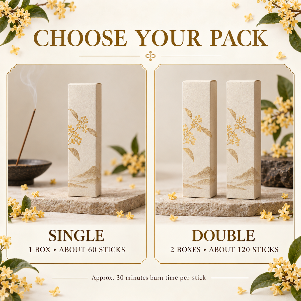 Illustrative ENSEN single and double pack comparison; not actual packaging