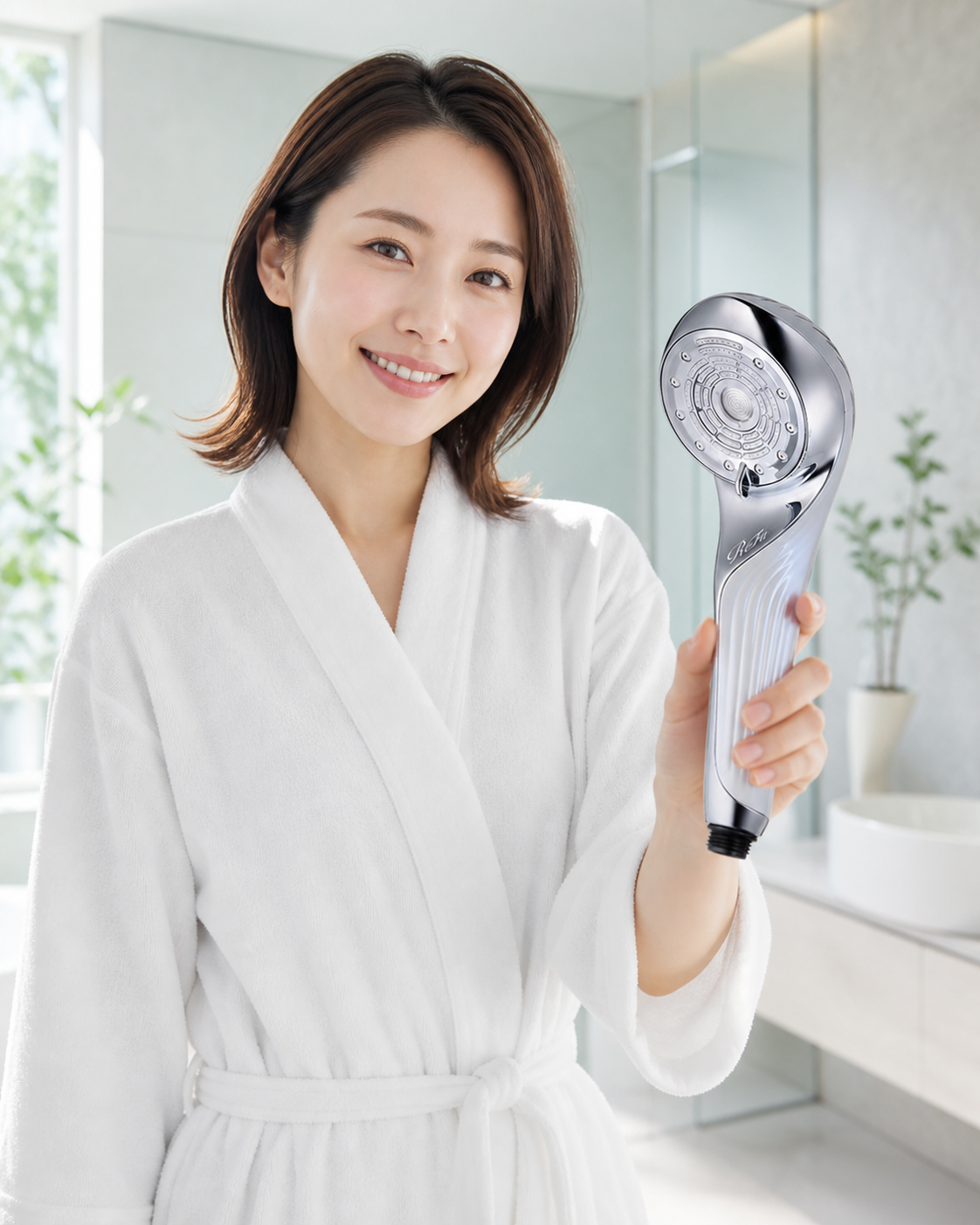 ReFa FINE BUBBLE U Silver / Black | Japanese Fine Bubble Shower Head