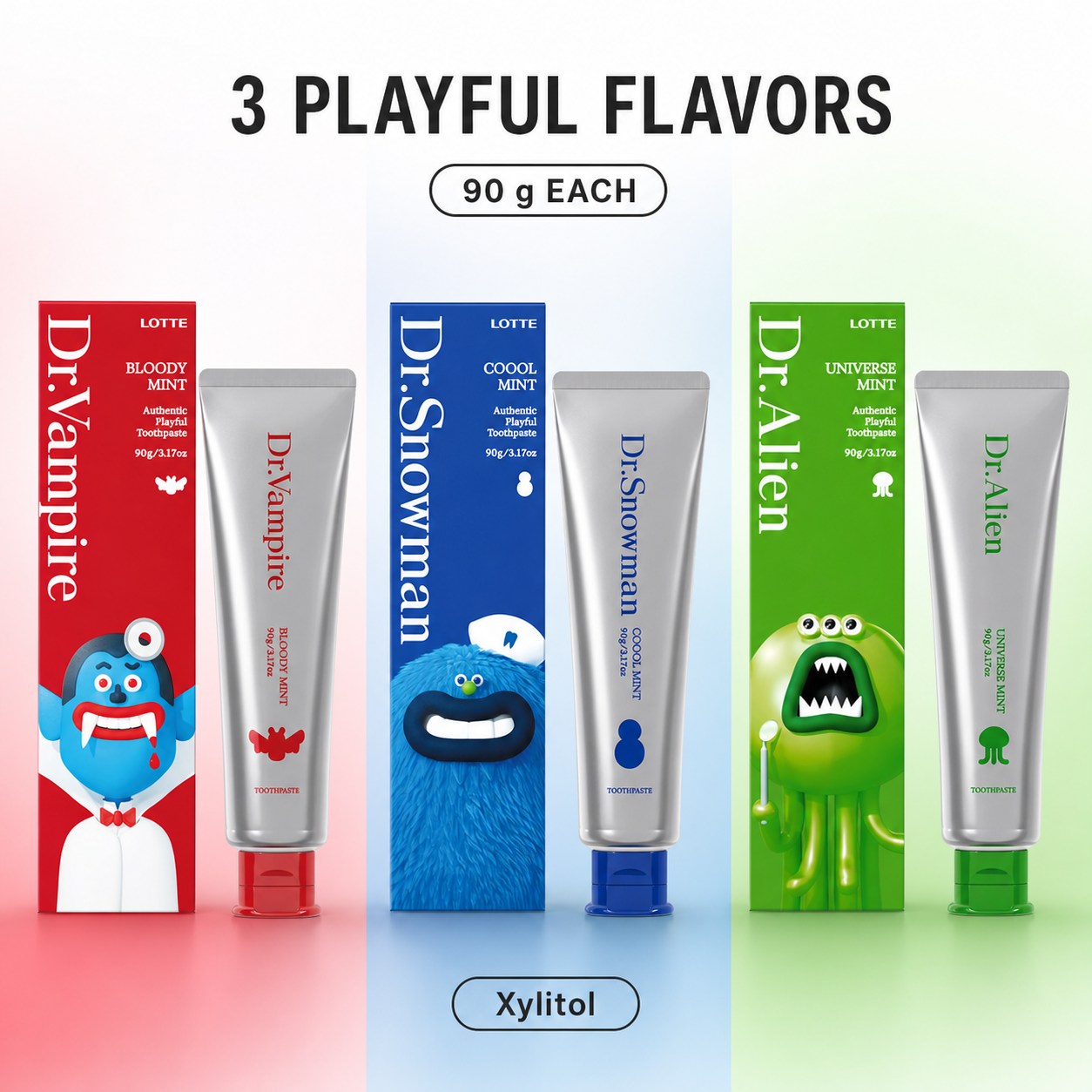 Dr.Playful three playful flavors