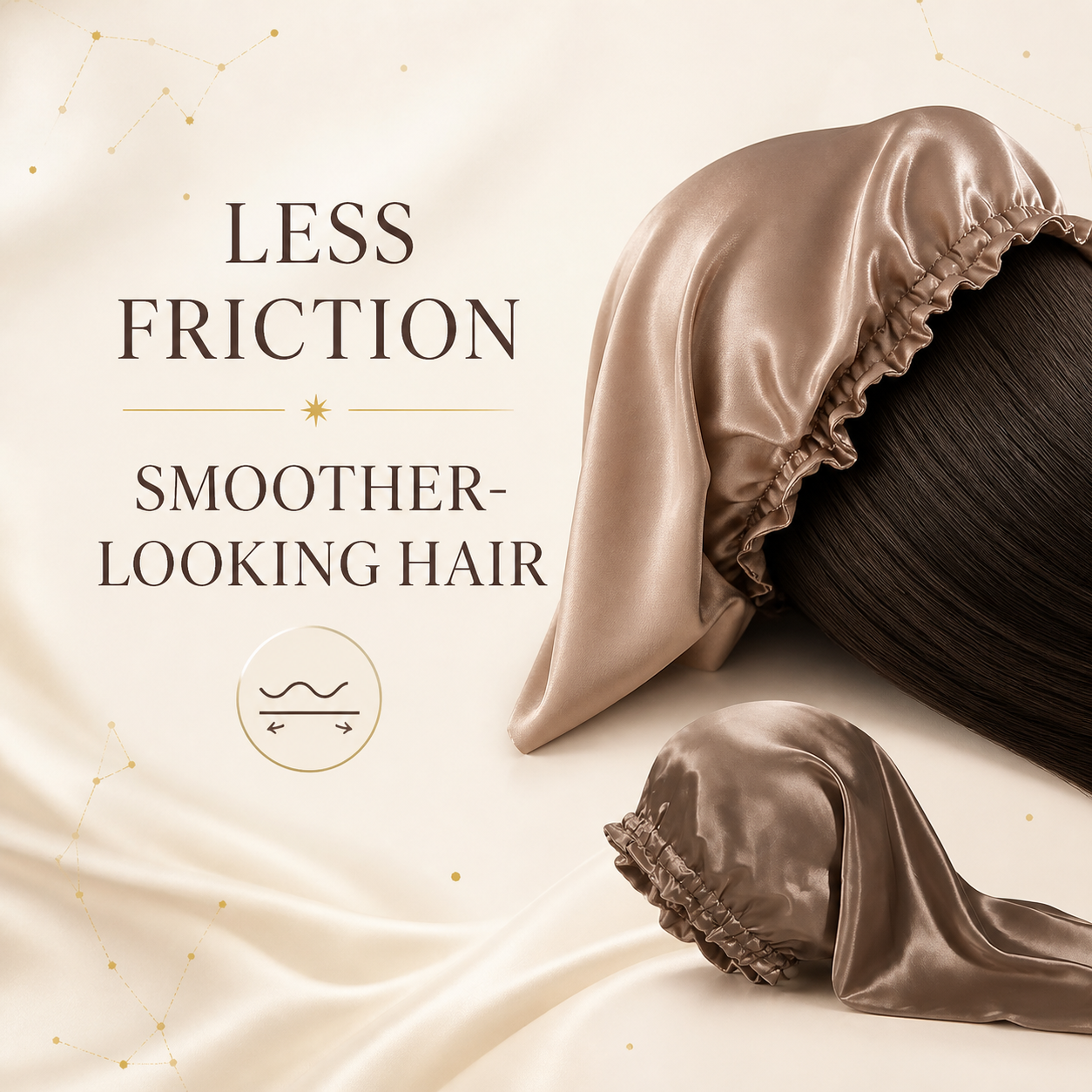 COCOSILK silk hair care cap less friction feature