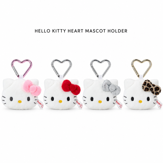 Hello Kitty Face Mascot Holder with Heart Carabiner