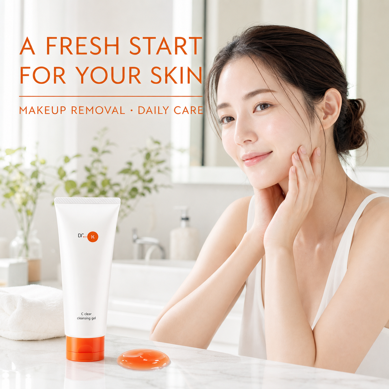 Dr.K C Clear Cleansing Gel fresh start lifestyle image