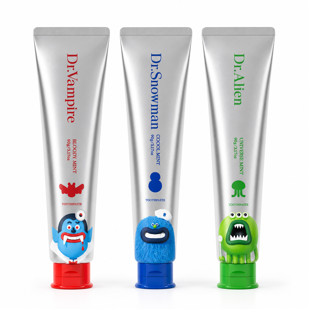 Dr.Playful toothpaste three-color collection