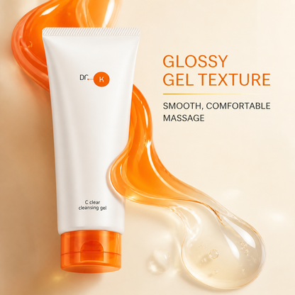 Dr.K C Clear Cleansing Gel glossy orange gel texture
