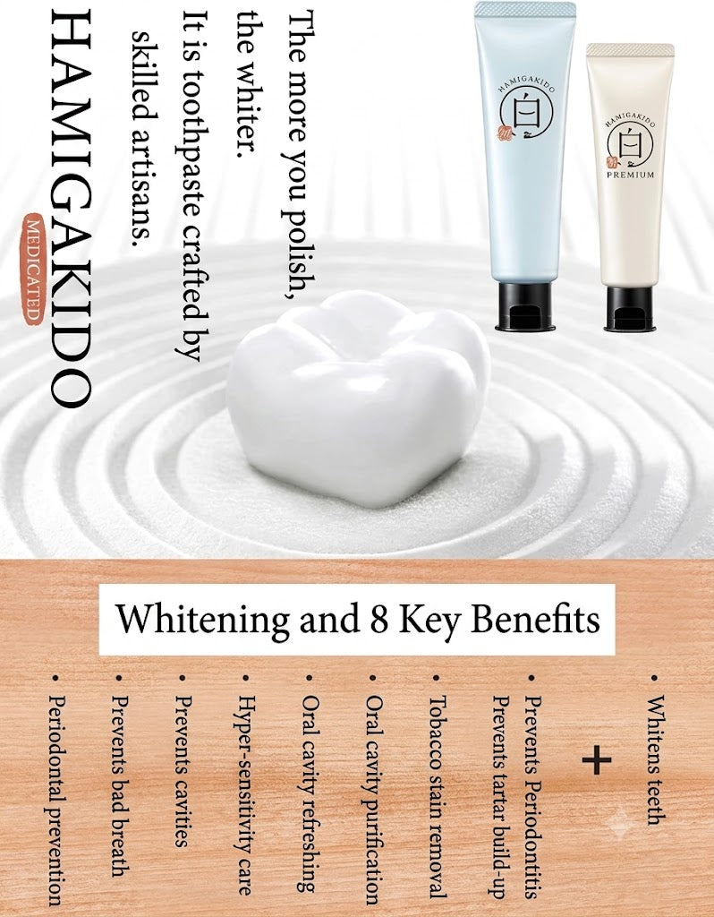 Hamigakido Medicated Whitening Paste Premium Fresh Mint 60g