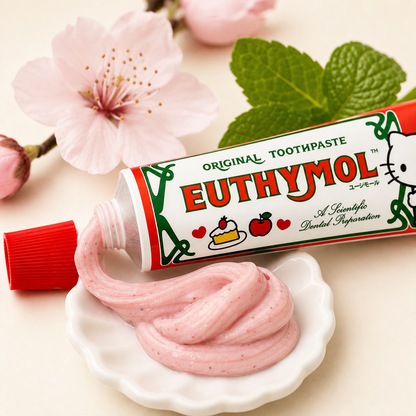 EUTHYMOL Hello Kitty toothpaste with pink paste, peach blossom and mint