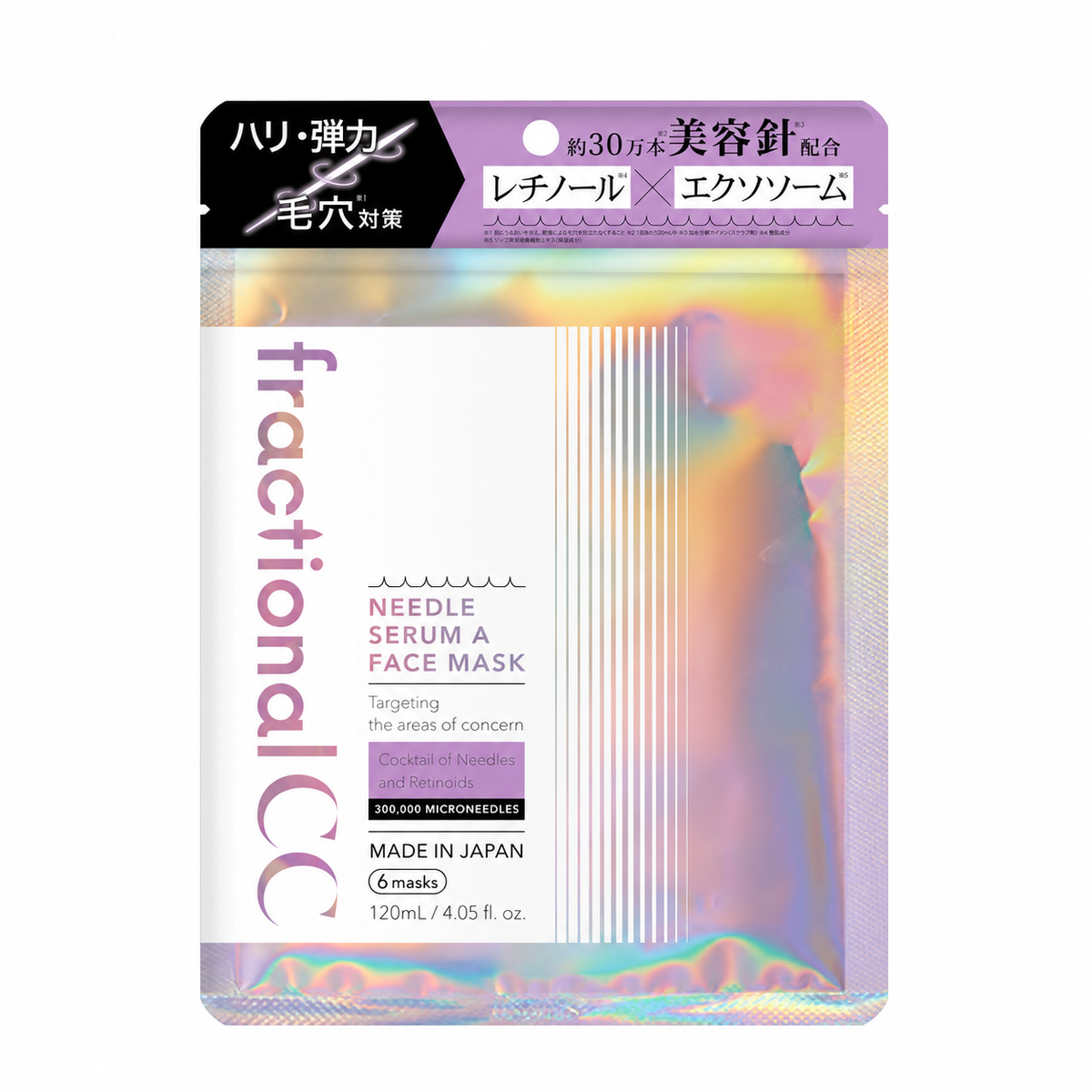 fractional CC Needle Mask A retail pouch, 6 sheets and 120 mL