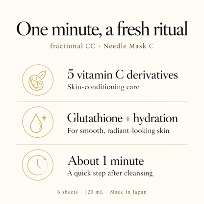 Five vitamin C derivatives, glutathione and one-minute care