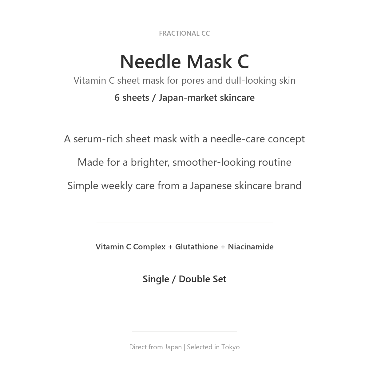 fractional CC Needle Mask C Vitamin C Sheet Mask 6 Sheets image 2