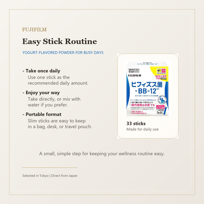 FUJIFILM Bifidus BB-12 easy stick routine card