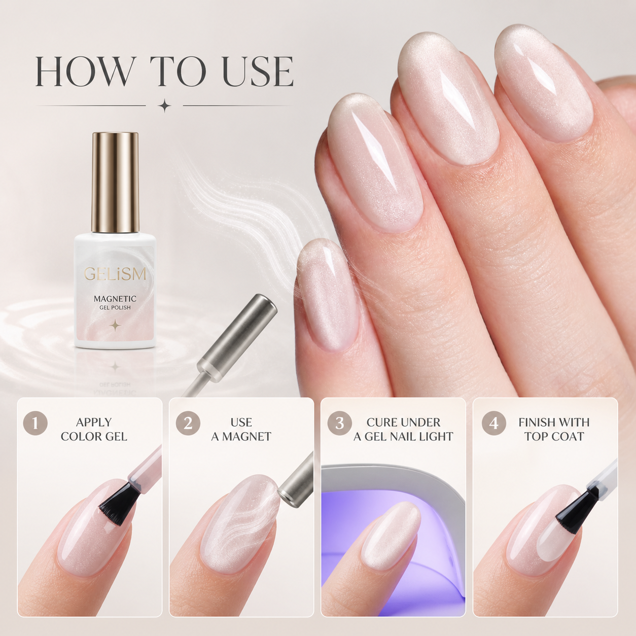 How to use GELiSM magnetic gel polish