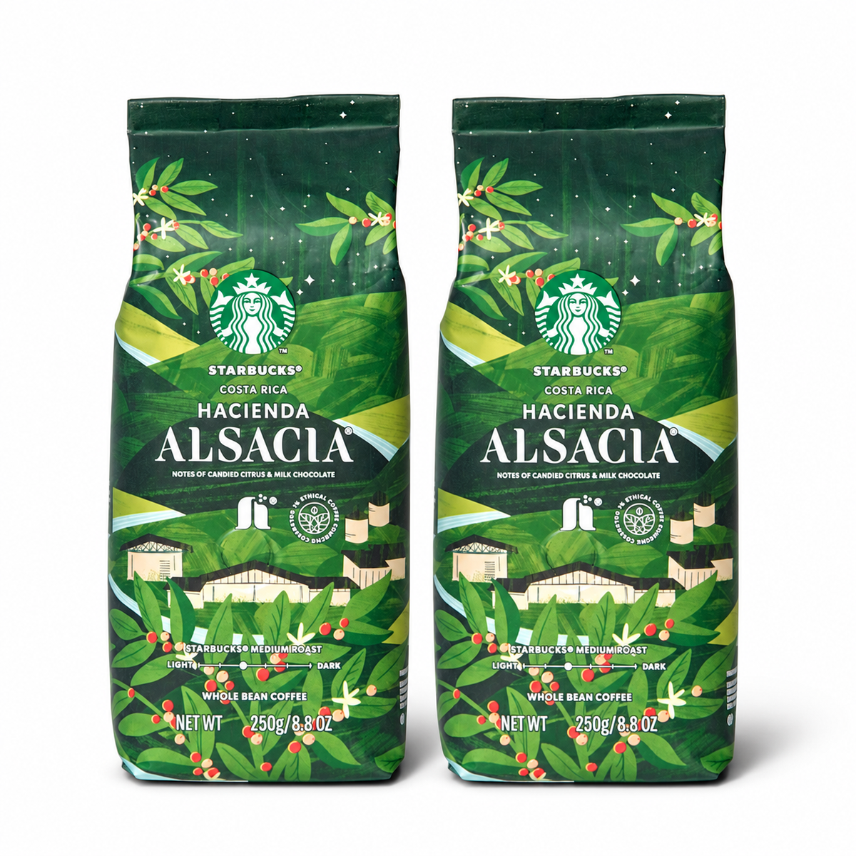 Starbucks Hacienda Alsacia Double set, two 250g bags
