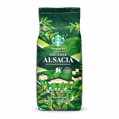 Starbucks Hacienda Alsacia whole bean coffee, one 250g bag
