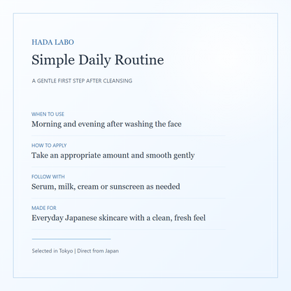 Hada Labo Shirojyun Premium Lotion daily skincare routine
