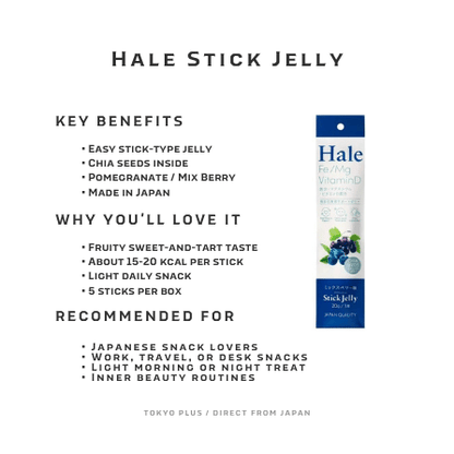 Hale Stick Jelly key benefits with Pomegranate and Mix Berry flavors