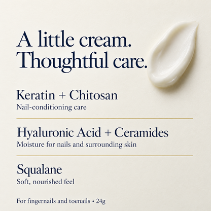 Keratin, chitosan, hyaluronic acid, ceramides and squalane care