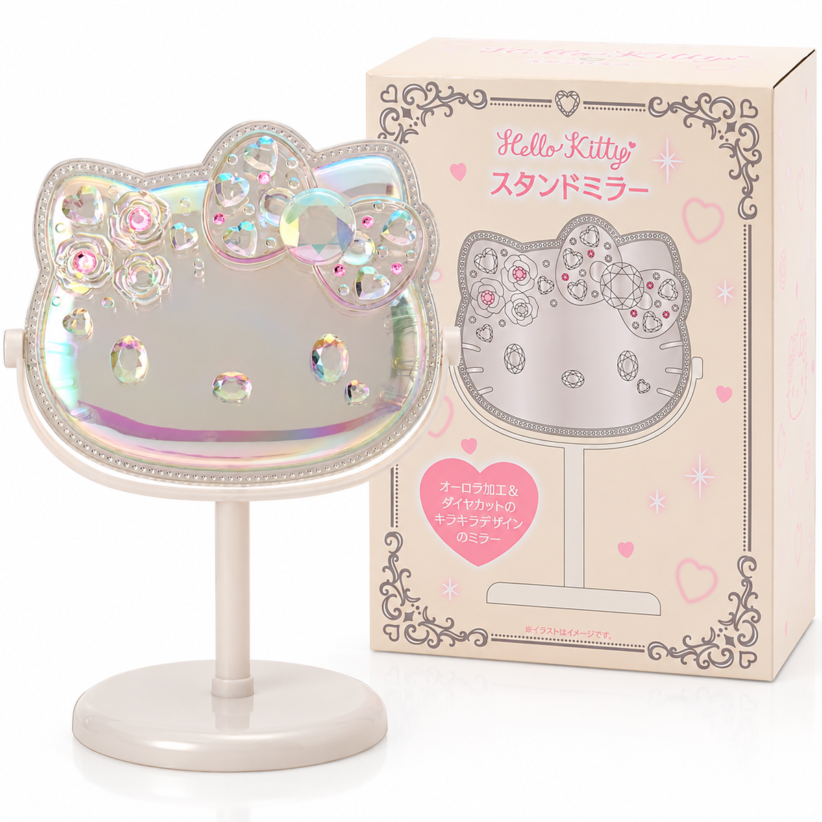 Hello Kitty aurora stand mirror with retail box