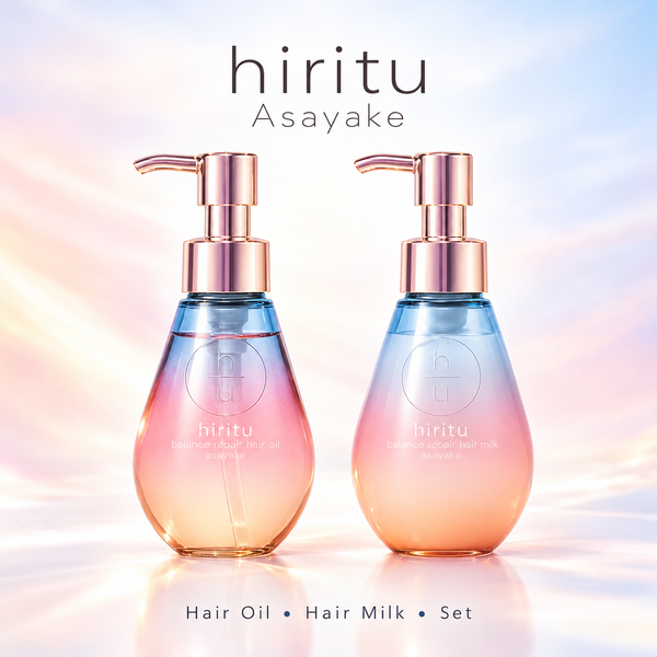 hiritu Asayake hair oil and hair milk set