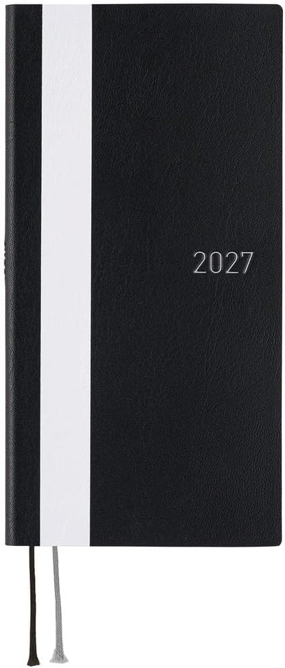 2027 Hobonichi Weeks English Edition — White Line / Black