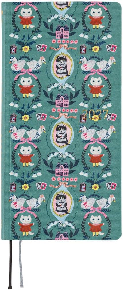 2027 Hobonichi Weeks English Edition — Yumi Kitagishi / White Cat Wallpaper