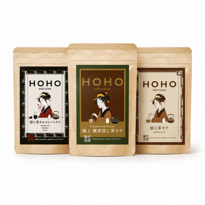 HOHO HOJICHA three-flavor latte set, three pouches