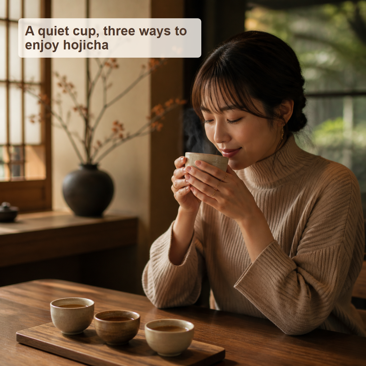 HOHO HOJICHA latte lifestyle image