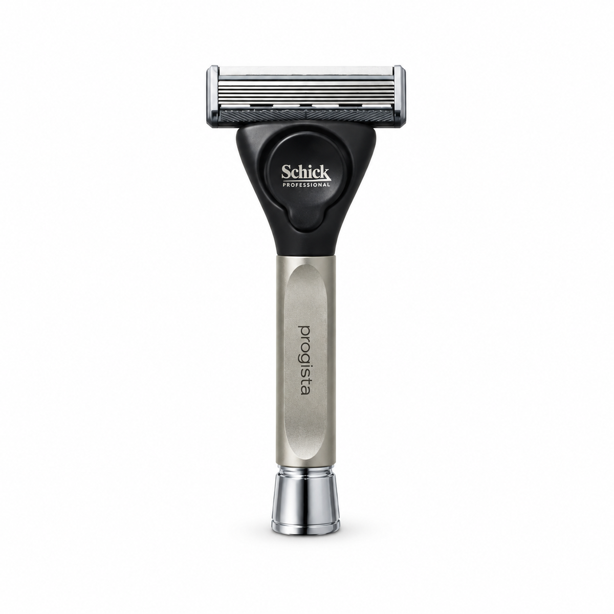 progista 6-blade razor holder on white background